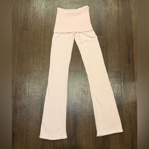 Frankie's Bikinis Mason Cloud Knit Flare Pant Rose Quartz Sz: XS NWOT